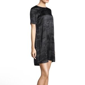 Eileen Fisher Gaia Silk Shift Dress‎ size XS printed classic elegant dinner